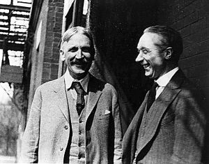 Philosopher and education reformer, John Dewey with F.M. Alexander, the founder of the Technique 